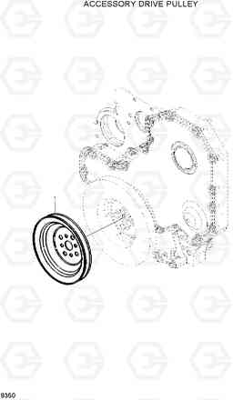 9350 ACCESSORY DRIVE PULLEY HL760-7, Hyundai