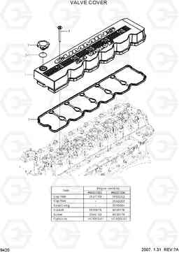 9420 VALVE COVER HL760-7, Hyundai