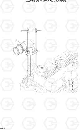 9440 WATER OUTLET CONNECTION HL760-7, Hyundai