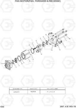 1033 FAN MOTOR(FAN, FORWARD & REVERSE) HL760-7A, Hyundai