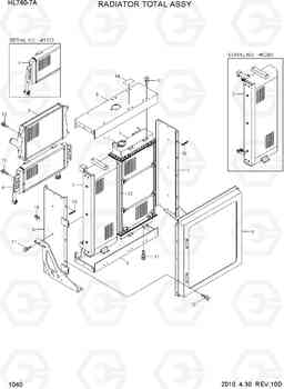 1040 RADIATOR TOTAL ASSY HL760-7A, Hyundai