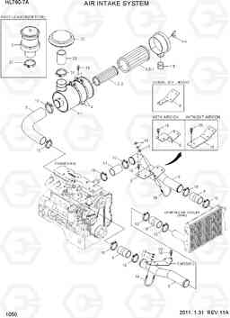 1050 AIR INTAKE SYSTEM HL760-7A, Hyundai