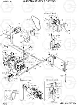 1070 AIRCON & HEATER MOUNTING HL760-7A, Hyundai