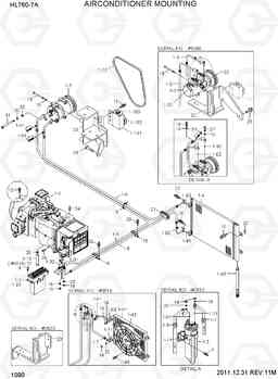 1090 AIR CONDITIONER MOUNTING HL760-7A, Hyundai