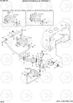 3010 MAIN HYDRAULIC PIPING 1 HL760-7A, Hyundai