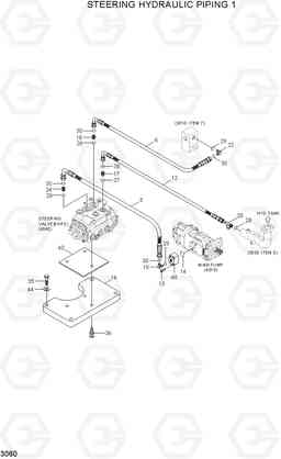 3060 STEERING HYDRAULIC PIPING 1 HL760-7A, Hyundai