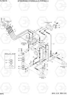 3070 STEERING HYDRAULIC PIPING 2 HL760-7A, Hyundai