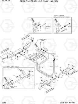 3080 BRAKE HYDRAULIC PIPING 1(-#0293) HL760-7A, Hyundai