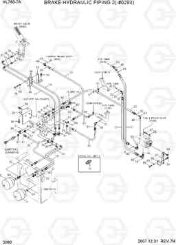 3090 BRAKE HYDRAULIC PIPING 2(-#0293) HL760-7A, Hyundai