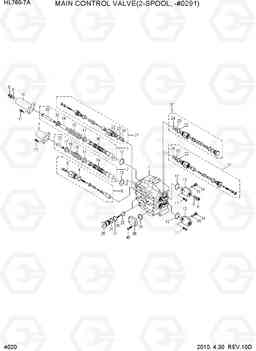 4020 MAIN CONTROL VALVE(2-SPOOL, -#0291) HL760-7A, Hyundai