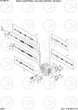 4025 MAIN CONTROL VALVE(2-SPOOL, #1368-) HL760-7A, Hyundai