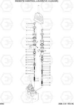 4062 REMOTE CONTROL LEVER(1/2,2-LEVER) HL760-7A, Hyundai
