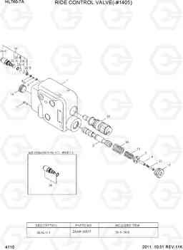 4110 RIDE CONTROL VALVE(-#1405) HL760-7A, Hyundai