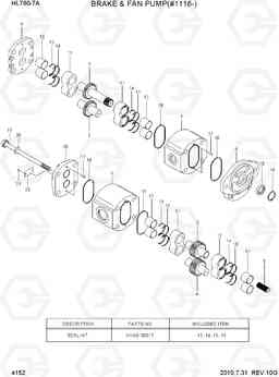 4152 FAN & BRAKE PUMP(#1116-) HL760-7A, Hyundai