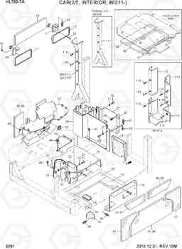 5091 CAB(2/5, INTERIOR, #0311-) HL760-7A, Hyundai