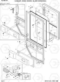 5111 CAB(4/5, SIDE DOOR, SLIDE WINDOW) HL760-7A, Hyundai