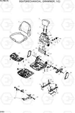 5151 SEAT(MECHANICAL, GRAMMER, 1/2) HL760-7A, Hyundai