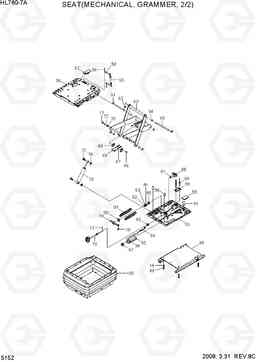 5152 SEAT(MECHANICAL, GRAMMER, 2/2) HL760-7A, Hyundai