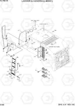 5190 LADDER & HANDRAIL(-#0941) HL760-7A, Hyundai