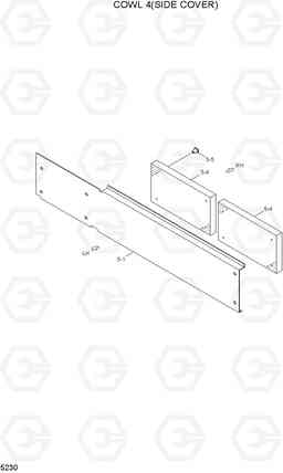 5230 COWL 4(SIDE COVER) HL760-7A, Hyundai