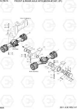 6025 FRONT & REAR AXLE MTG(#0294-#1387, ZF) HL760-7A, Hyundai