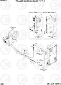 6050 TRANSMISSION COOLING PIPING HL760-7A, Hyundai