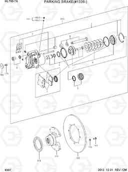 6307 PARKING BRAKE(#1336-) HL760-7A, Hyundai