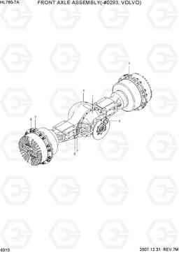 6310 FRONT AXLE ASSEMBLY(-#0293, VOLVO) HL760-7A, Hyundai