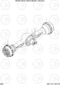 6360 REAR AXLE ASSEMBLY(-#0293, VOLVO) HL760-7A, Hyundai