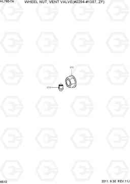 6510 WHEEL NUT, VENT VALVE(#0294-#1387, ZF) HL760-7A, Hyundai