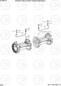 6720 FRONT AXLE PART GROUP(#1388-) HL760-7A, Hyundai