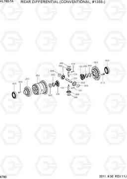 6780 REAR DIFFERENTIAL(CONVENTIONAL, #1388-) HL760-7A, Hyundai