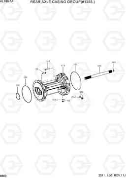 6800 REAR AXLE CASING GROUP(#1388-) HL760-7A, Hyundai