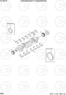 9030 CRANKSHAFT AND BEARINGS HL760-7A, Hyundai