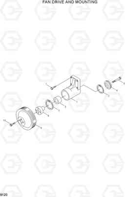 9120 FAN DRIVE AND MOUNTING HL760-7A, Hyundai