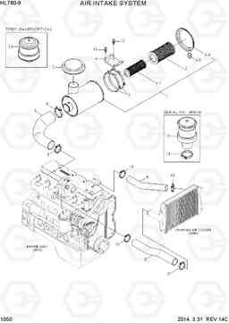 1050 AIR INTAKE SYSTEM HL760-9, Hyundai