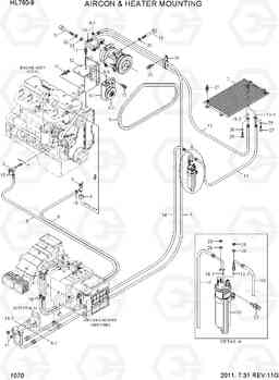 1070 AIRCON & HEATER MOUNTING HL760-9, Hyundai