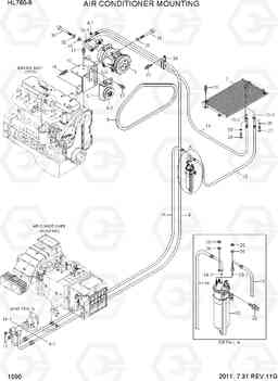 1090 AIR CONDITIONER MOUNTING HL760-9, Hyundai