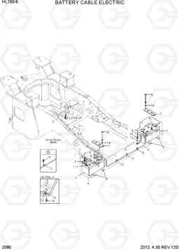 2080 BATTERY CABLE ELECTRIC HL760-9, Hyundai