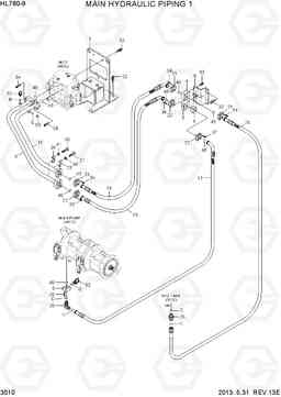 3010 MAIN HYDRAULIC PIPING 1 HL760-9, Hyundai