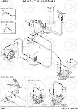 3080 BRAKE HYDRAULIC PIPING 1 HL760-9, Hyundai