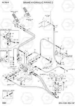 3090 BRAKE HYDRAULIC PIPING 2 HL760-9, Hyundai