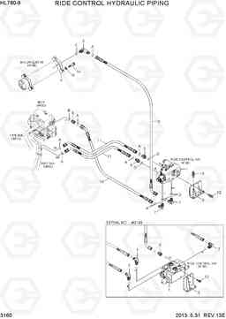3160 RIDE CONTROL HYDRAULIC PIPING HL760-9, Hyundai