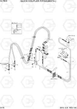 3170 QUICK COUPLER PIPING(#0374-) HL760-9, Hyundai