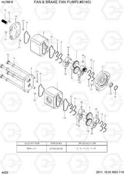 4020 FAN & BRAKE PUMP(-#0140) HL760-9, Hyundai