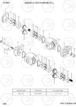 4021 FAN & BRAKE PUMP(#0141-) HL760-9, Hyundai