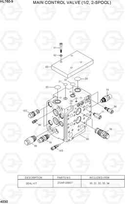 4030 MAIN CONTROL VALVE (1/2, 2-SPOOL) HL760-9, Hyundai