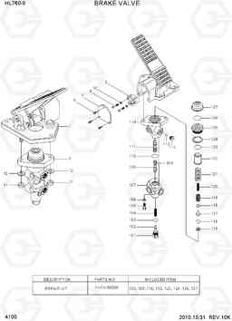 4100 BRAKE VALVE HL760-9, Hyundai