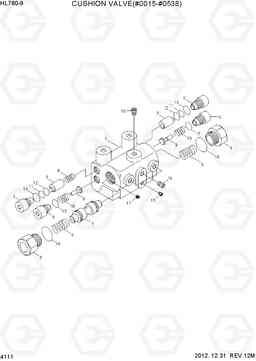 4111 CUSHION VALVE(#0015-#0538) HL760-9, Hyundai