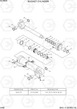 4160 BUCKET CYLINDER HL760-9, Hyundai